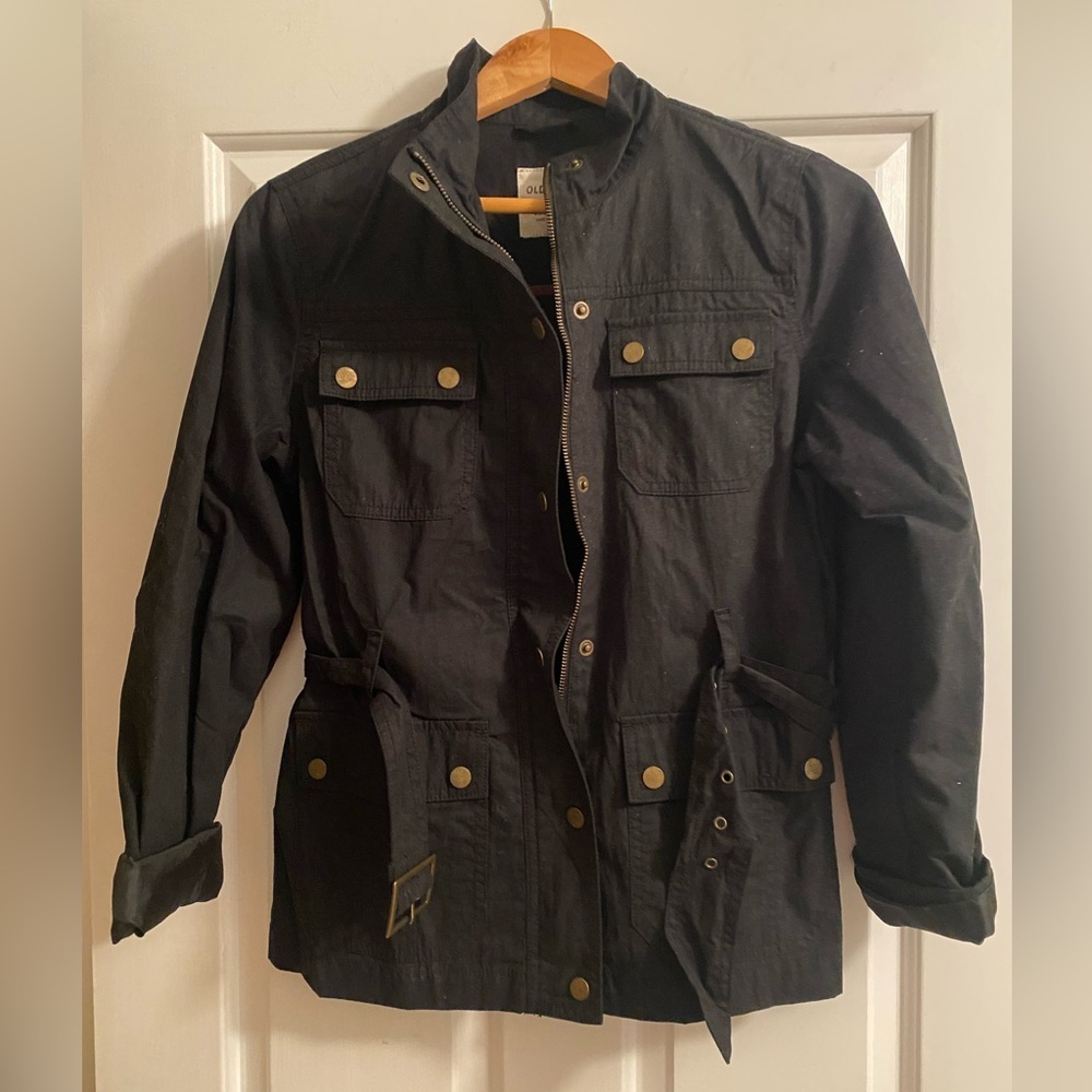 Old Navy Women’s Black Belted Short Jacket Size M